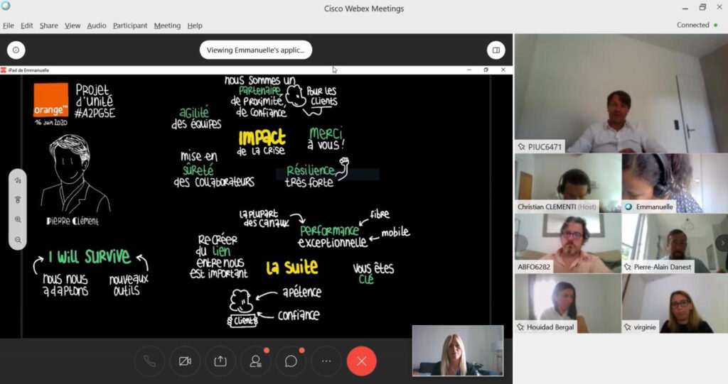 les idées en direct lors d'un séminaire digital