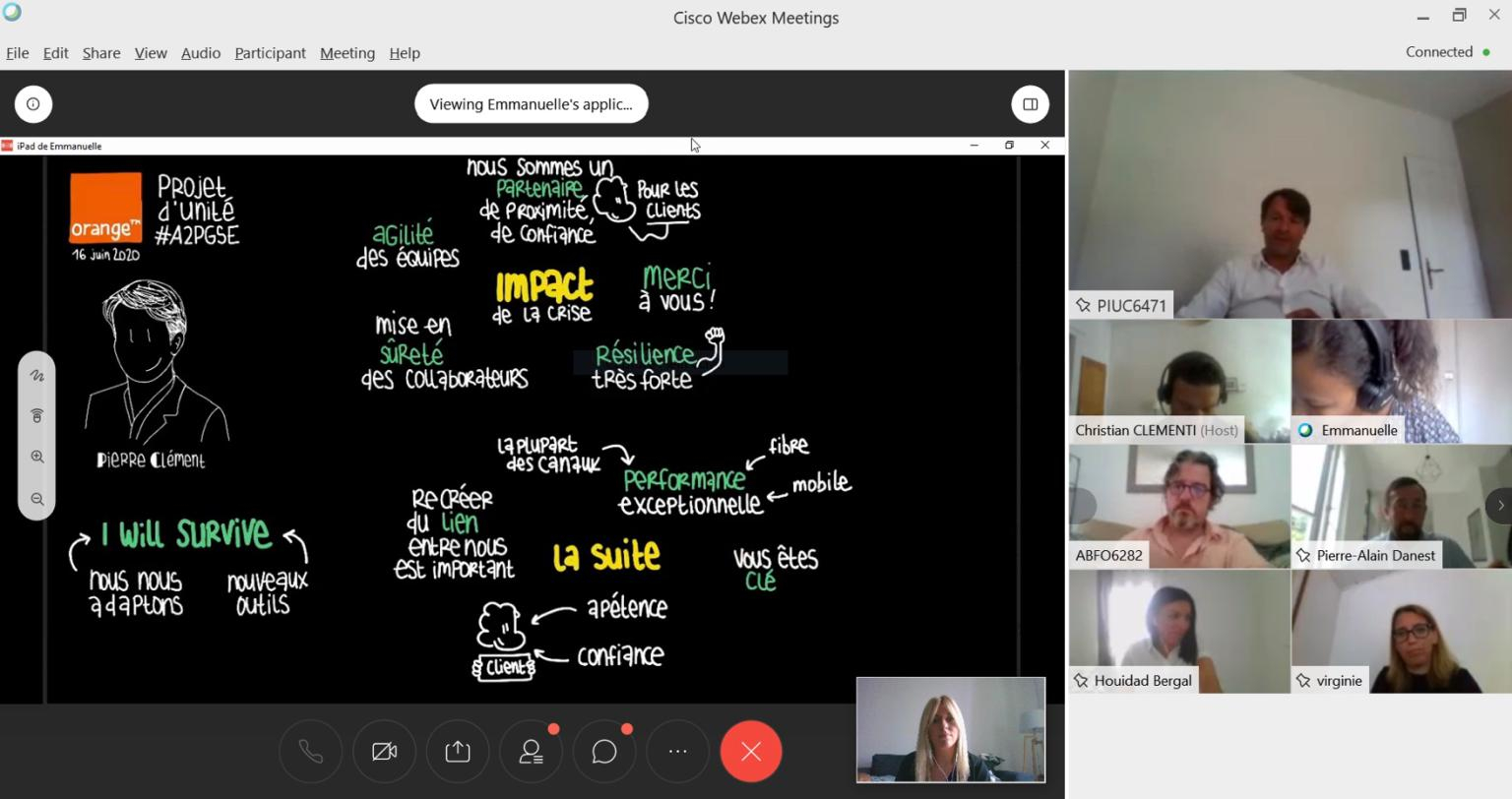 les idées en direct lors d'un séminaire digital
